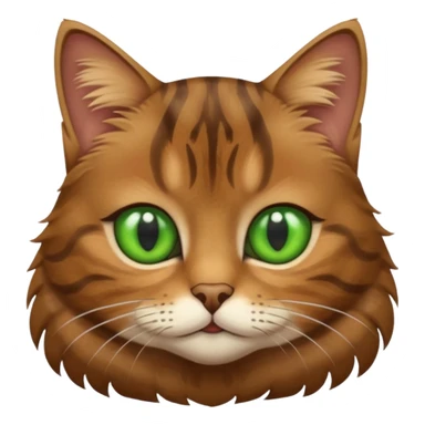 brown tabby cat with green eyes sticker