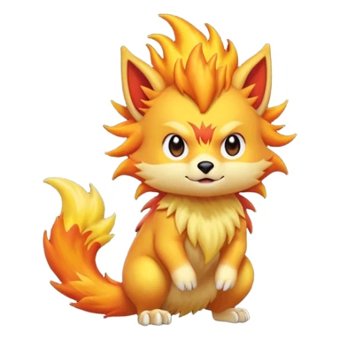 Cool cute edgy kawaii Quilava-animal-creature-hybrid full body sticker