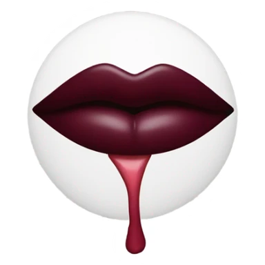 Burgundy lipstick with heart sticker