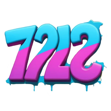Граффити надпись: 72 sticker
