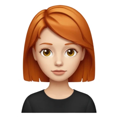 the emoji 💇🏻‍♀️ but ginger hair sticker