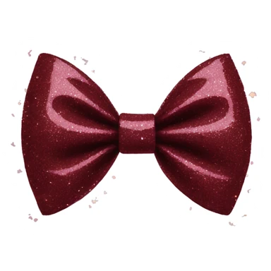 Maroon bow with glitter sticker
