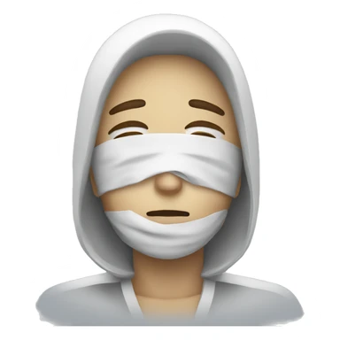 person pretending to be sick sticker