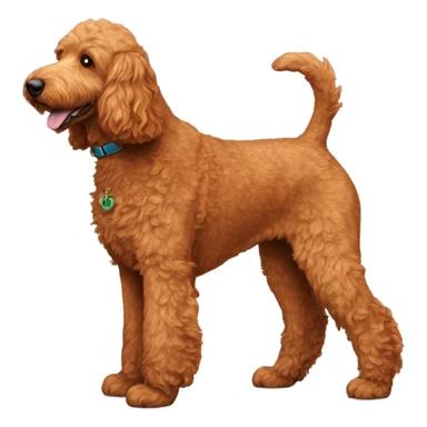Full size red golden doodle  sticker