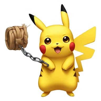 Pikachu qui attrape sacha sticker