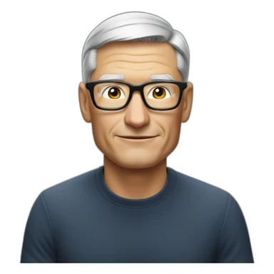 Tim Cook drinking coffee sticker