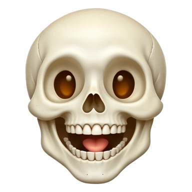 a laughing skeleton sticker