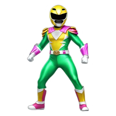 rainbow Power ranger full body sticker