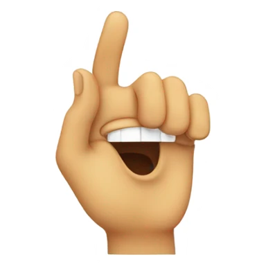 Hand covering mouth excited  sticker