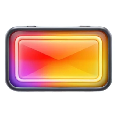 glowing led light, different glowing colors, one big rectangle sign sticker