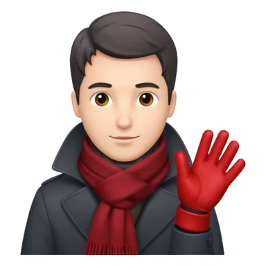 man in winter outfit sticker