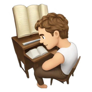 Kerem Bursin studying sticker