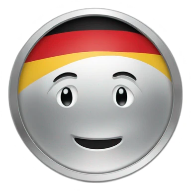 silver coin with Germany flag sticker