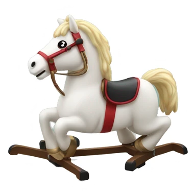 christmas rocking horse toy sticker