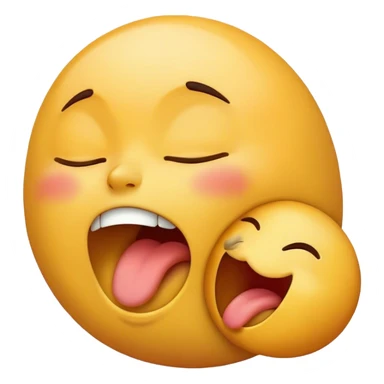 sleeping emoji with yawning emoji sticker
