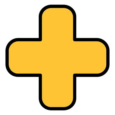 cross with rounded edges sticker