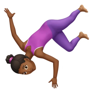 black girl doing a gymnastics backflip roll sticker