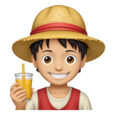 Emoji de luffy dans one piece sticker