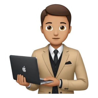 A marketer with a black macbook sticker