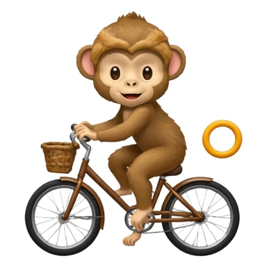 monkey riding a bicycle sticker
