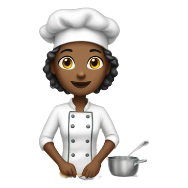 The girl cooks sticker