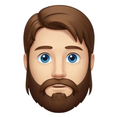 long hair bearded man sticker