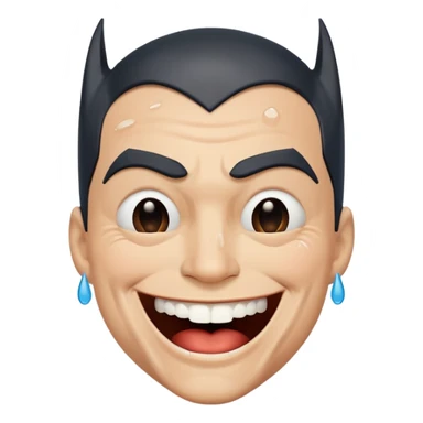 Batman crying with laughter sticker