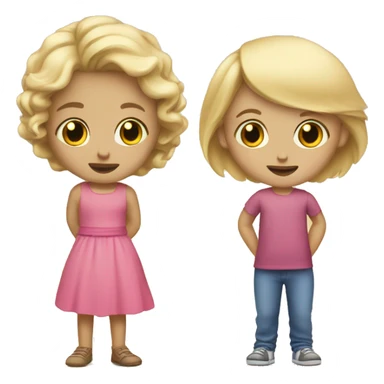 blonde child does not give a toy to another blonde child sticker
