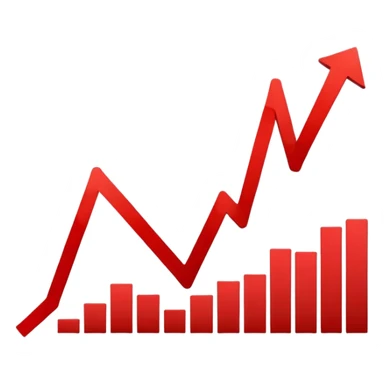chart with downward trend sticker