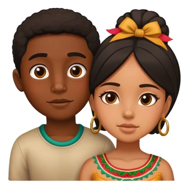 Black boy with Mexican girl sticker
