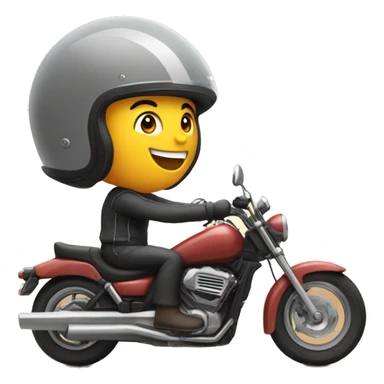 Happy person on a motorcycle speed landscape sticker