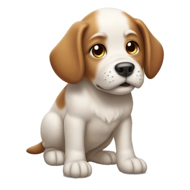 Puppy pooping  sticker