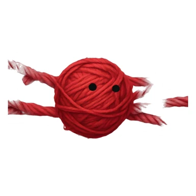 Red Ball of yarn sticker