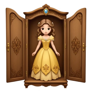 the lady who was turned into a wardrobe by magic, a character from the fairy tale Beauty and the Beast sticker