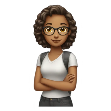 smart and confident girl sticker