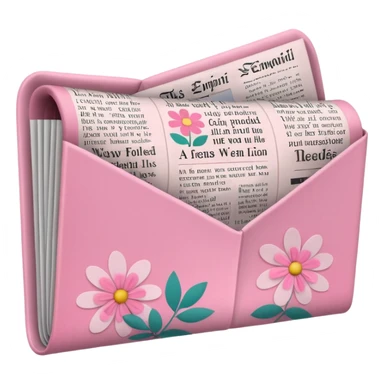 pink girly newspaper sticker
