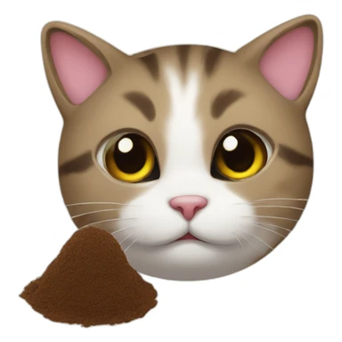 cat-in à poop sticker