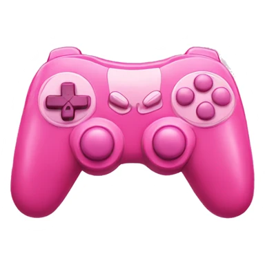 Vibrant pink colored gaming controller with light pink buttons  sticker