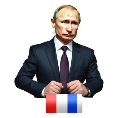 Putin against the background of Moscow sticker