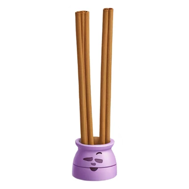 Incense stick on an incense holder  sticker