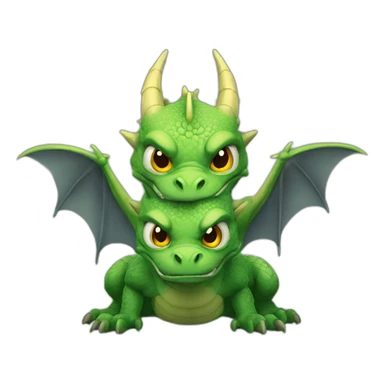 Three headed dragon angry sticker