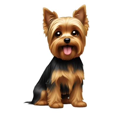 yorkie begging  sticker
