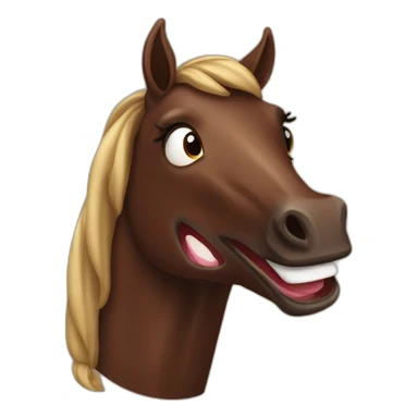 chocolate horse neighing sticker