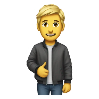 Emoji doing the deby ryan feace sticker