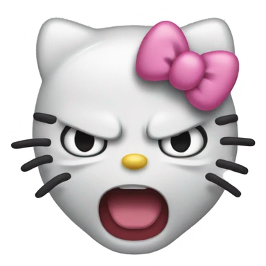 angry hello kitty emoji  sticker