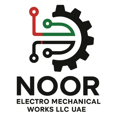 create a logo for company named Noor Electro mechanical Works LLC UAE  sticker