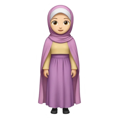 Standing up girl emoji, wearing a hijab. Include the whole body sticker