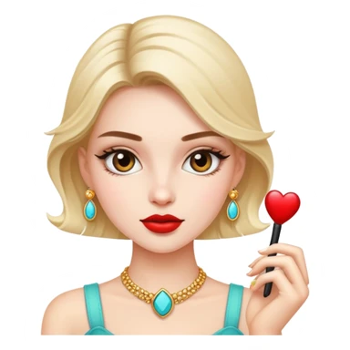 stylish girl with accessories sticker