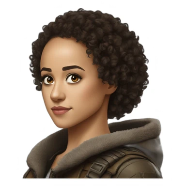 Nathalie Emmanuel missandei realistic sticker
