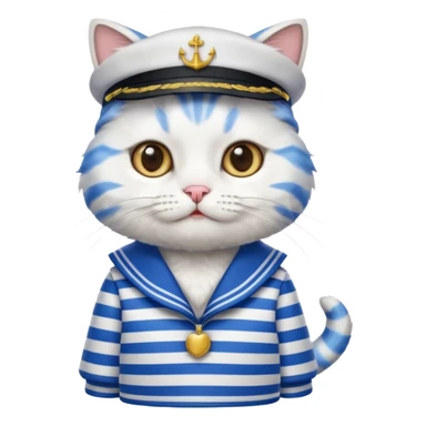 Cat in sailor costume sticker